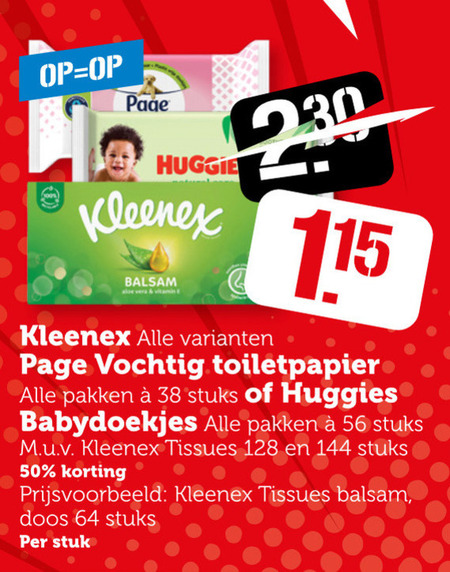 Kleenex   billendoekjes, vochtig toiletpapier folder aanbieding bij  Coop - details