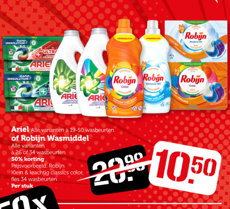 Robijn   wasmiddel folder aanbieding bij  Coop - details