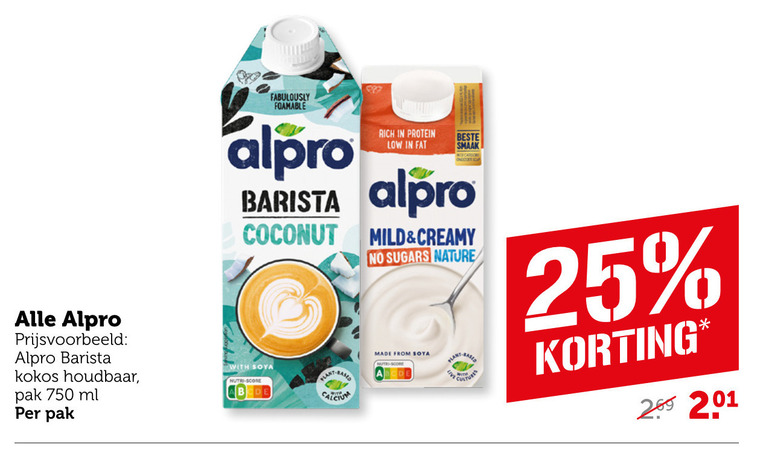 Alpro   soja yoghurt, soja melk folder aanbieding bij  Coop - details