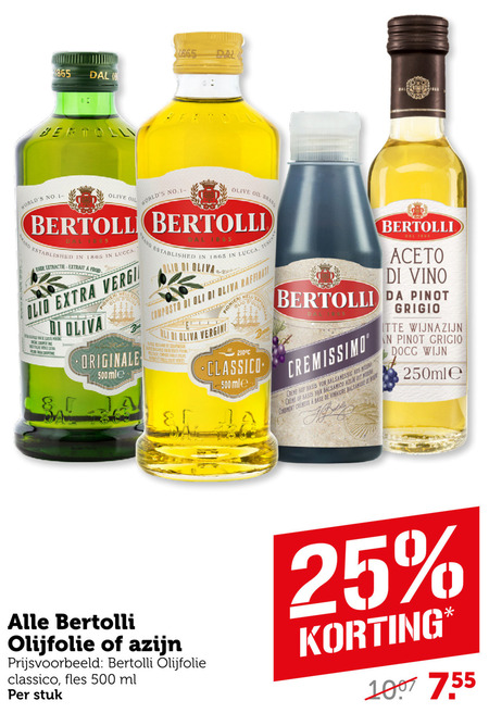 Bertolli   azijn, olijfolie folder aanbieding bij  Coop - details