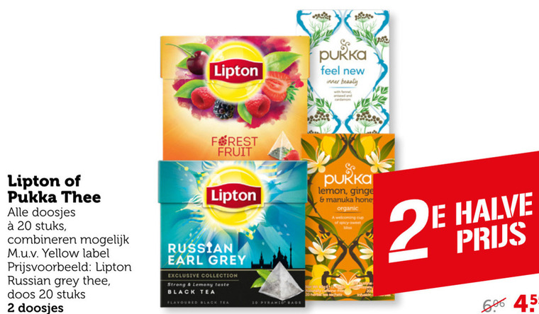 Lipton   thee folder aanbieding bij  Coop - details