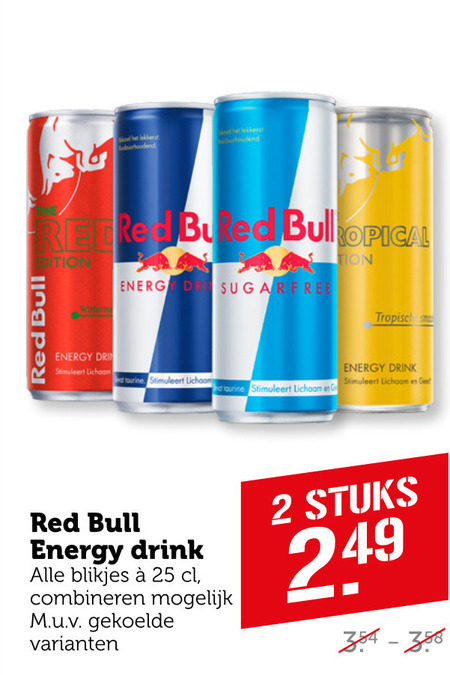 Red Bull   energiedrank folder aanbieding bij  Coop - details