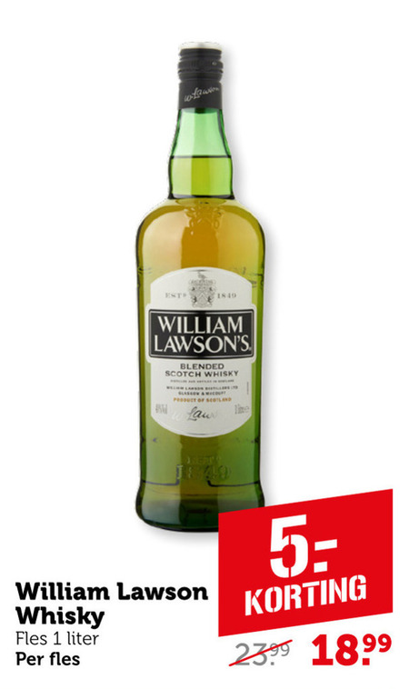 William Lawsons   whisky folder aanbieding bij  Coop - details