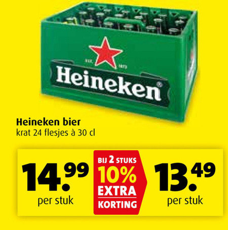 Heineken   krat bier folder aanbieding bij  Boni - details