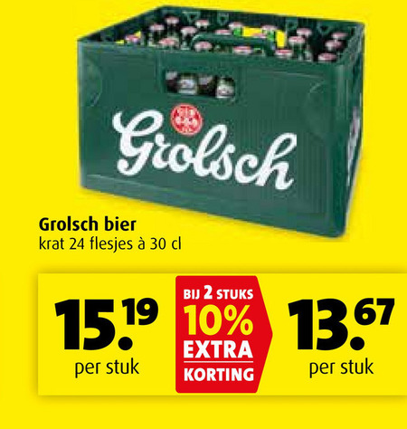 Grolsch   krat bier folder aanbieding bij  Boni - details