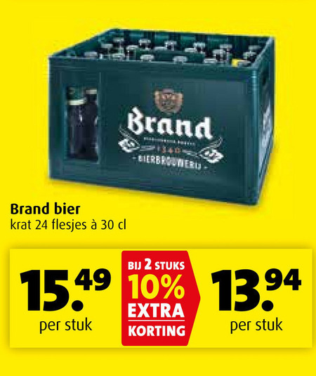 Brand   krat bier folder aanbieding bij  Boni - details