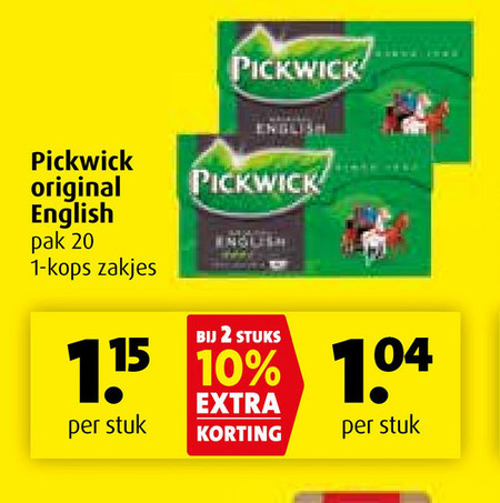 Pickwick   thee folder aanbieding bij  Boni - details