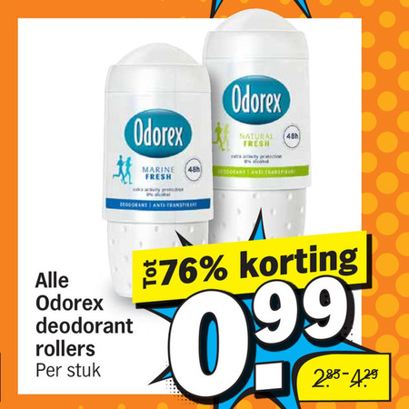 Odorex   deodorant folder aanbieding bij  Albert Heijn - details