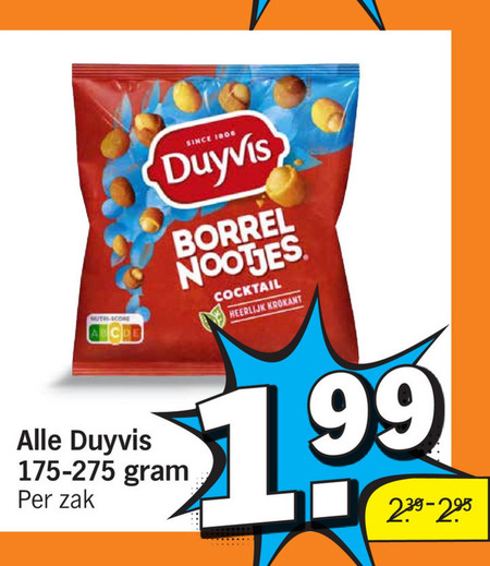 Duyvis   borrelnootjes folder aanbieding bij  Albert Heijn - details