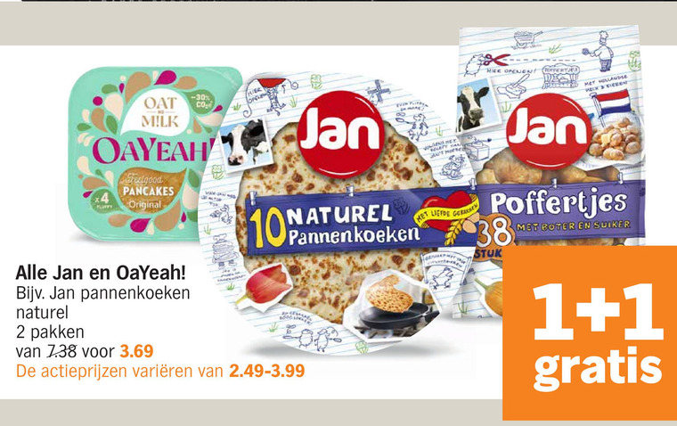 Jan   pannenkoek folder aanbieding bij  Albert Heijn - details