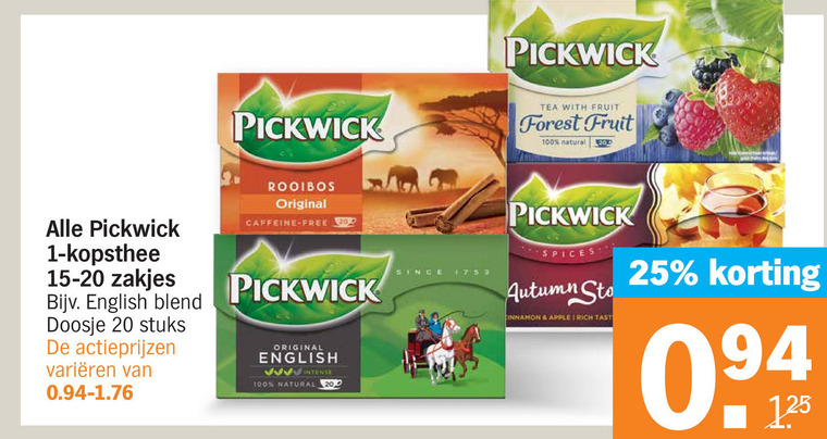 Pickwick   thee folder aanbieding bij  Albert Heijn - details