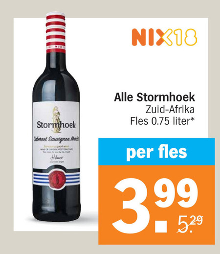 Stormhoek   rode wijn folder aanbieding bij  Albert Heijn - details