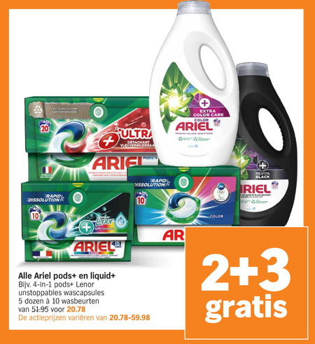 Ariel   wasmiddel folder aanbieding bij  Albert Heijn - details