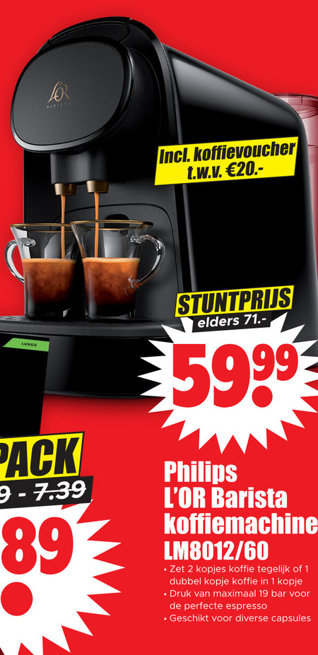 Philips   nespresso apparaat folder aanbieding bij  Dirk - details