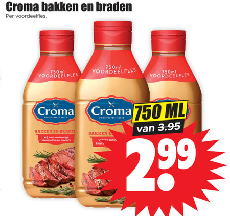 Croma   olie en vetten folder aanbieding bij  Dirk - details