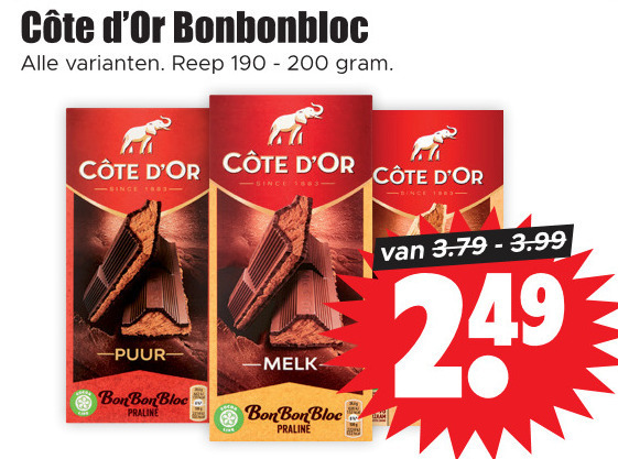 Cote D Or   chocolade folder aanbieding bij  Dirk - details