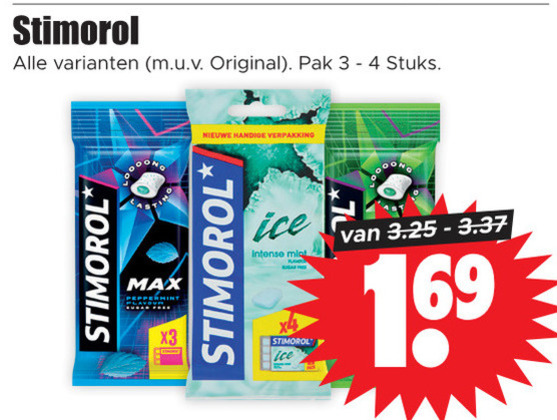 Stimorol   kauwgom folder aanbieding bij  Dirk - details