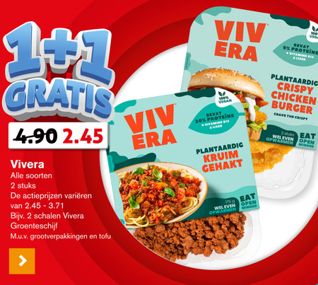 Vivera   vegetarisch folder aanbieding bij  Hoogvliet - details