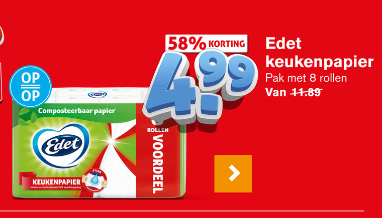 Edet   keukenpapier folder aanbieding bij  Hoogvliet - details