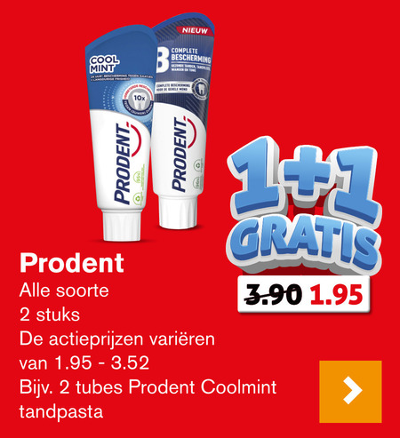 Prodent   tandpasta folder aanbieding bij  Hoogvliet - details