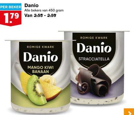 Danone Danio   kwark folder aanbieding bij  Hoogvliet - details