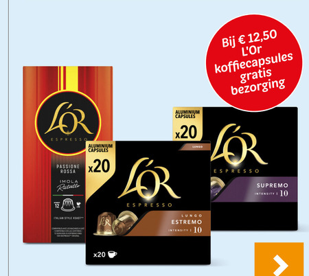 Douwe Egberts L Or   koffiecups folder aanbieding bij  Hoogvliet - details