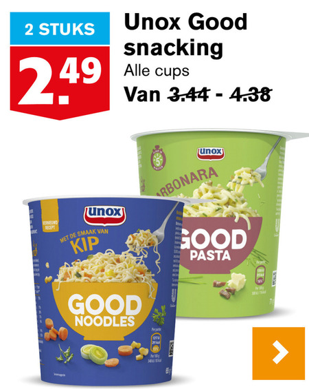 Unox   noodles folder aanbieding bij  Hoogvliet - details