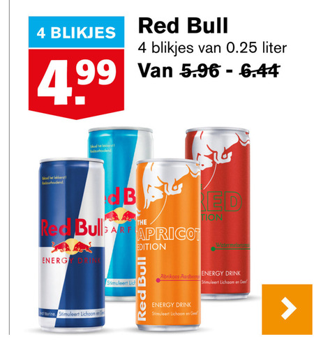 Red Bull   energiedrank folder aanbieding bij  Hoogvliet - details