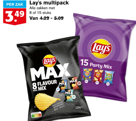 Lays   chips folder aanbieding bij  Hoogvliet - details