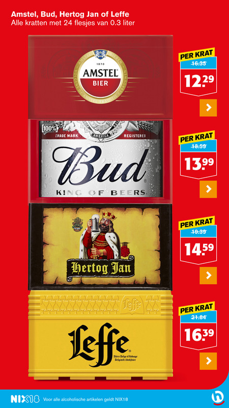 Bud   krat bier folder aanbieding bij  Hoogvliet - details