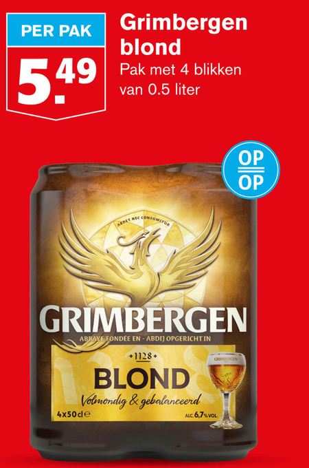 Grimbergen   speciaalbier folder aanbieding bij  Hoogvliet - details