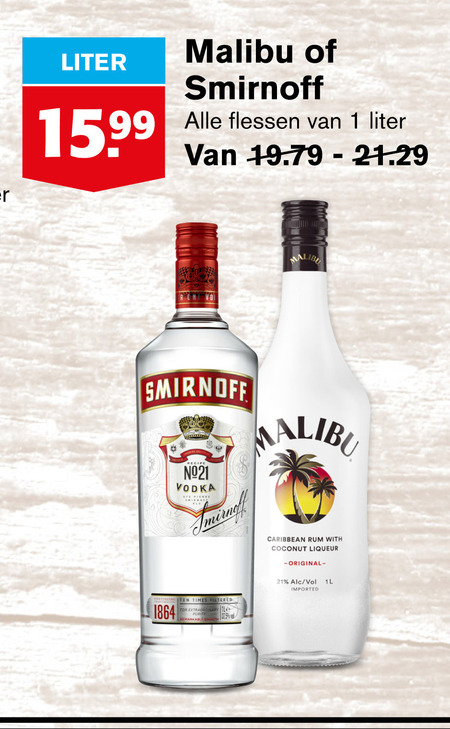 Smirnoff   wodka folder aanbieding bij  Hoogvliet - details