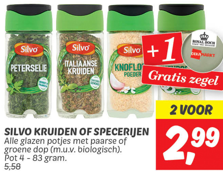 Silvo   kruiden folder aanbieding bij  Dekamarkt - details