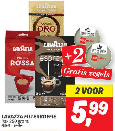 Lavazza   koffie folder aanbieding bij  Dekamarkt - details