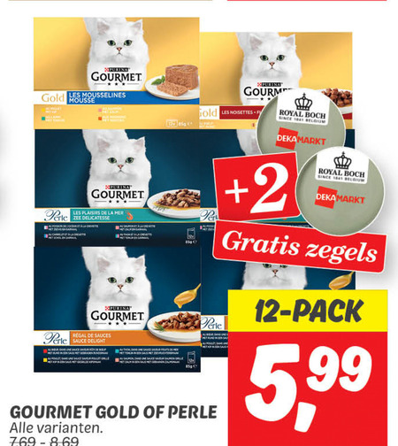 Gourmet   kattenvoer folder aanbieding bij  Dekamarkt - details