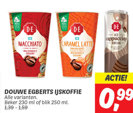 Douwe Egberts   ijskoffie folder aanbieding bij  Dekamarkt - details