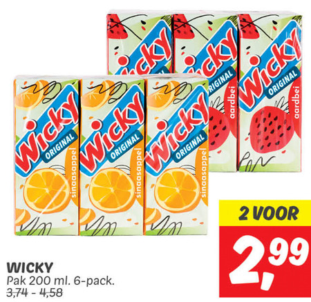 Wicky   fruitdrank folder aanbieding bij  Dekamarkt - details