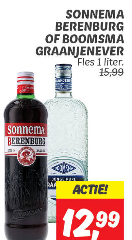 Boomsma   jenever, berenburg folder aanbieding bij  Dekamarkt - details