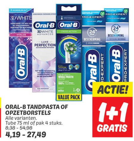 Oral-B   tandpasta, tandenborstel folder aanbieding bij  Dekamarkt - details