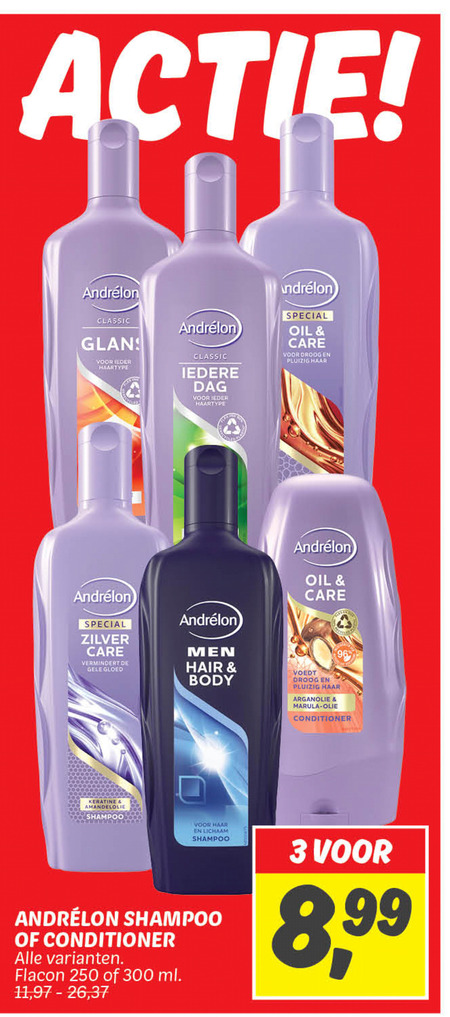 Andrelon   shampoo, conditioner folder aanbieding bij  Dekamarkt - details