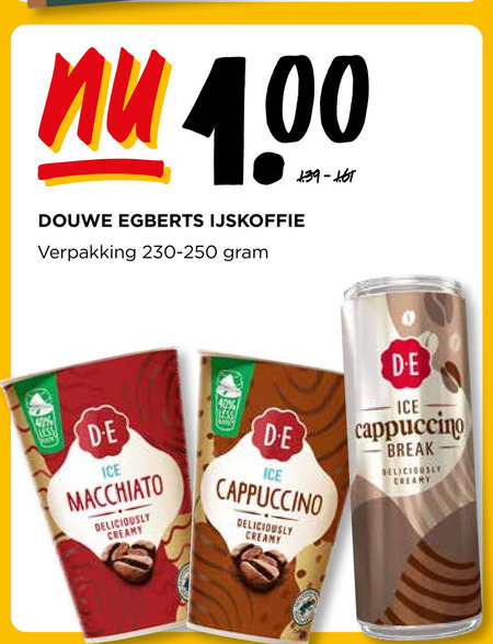 Douwe Egberts   ijskoffie folder aanbieding bij  Jumbo - details