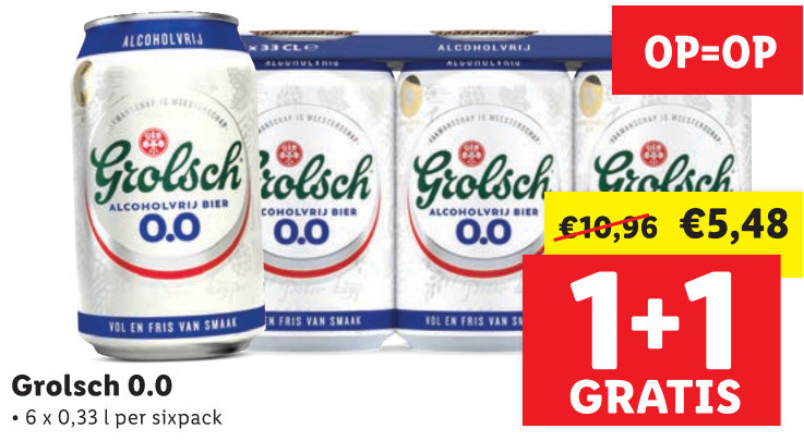 Grolsch   alcoholvrij bier folder aanbieding bij  Lidl - details