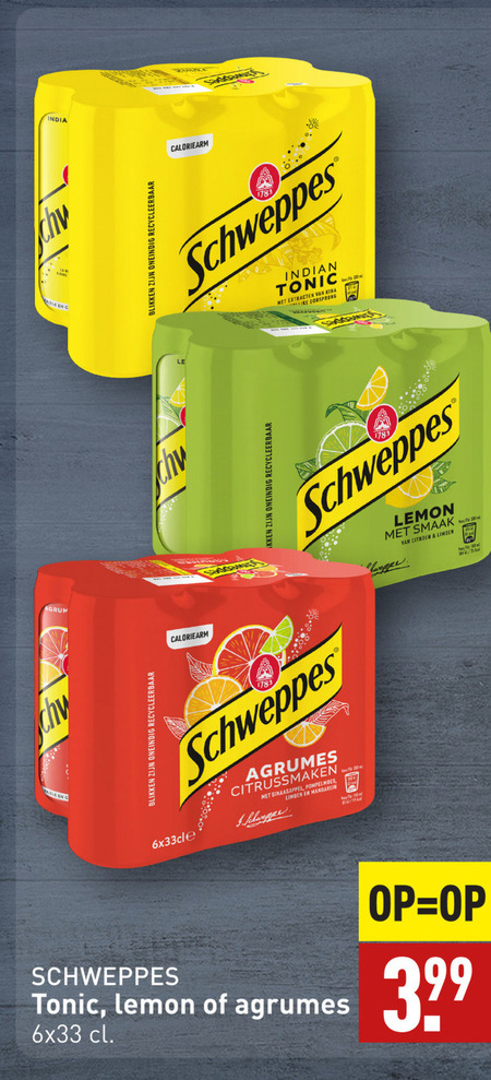 Schweppes   fruitdrank folder aanbieding bij  Aldi - details