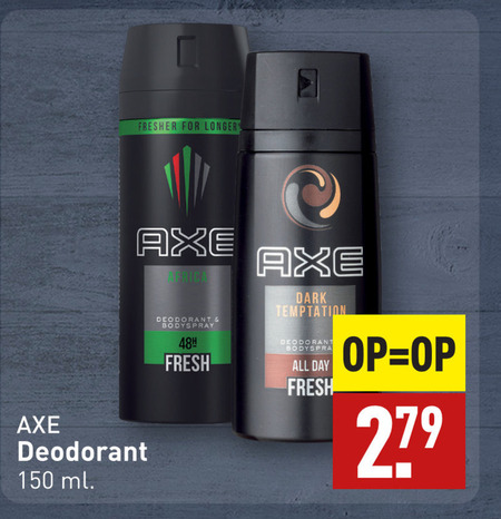 Axe   deodorant folder aanbieding bij  Aldi - details