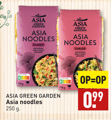 Asia Green Garden   noodles folder aanbieding bij  Aldi - details