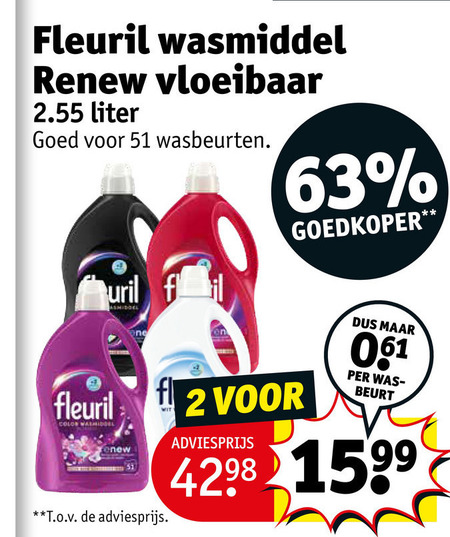 Fleuril   wasmiddel folder aanbieding bij  Kruidvat - details