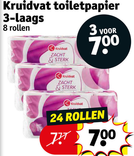 Kruidvat Huismerk   toiletpapier folder aanbieding bij  Kruidvat - details