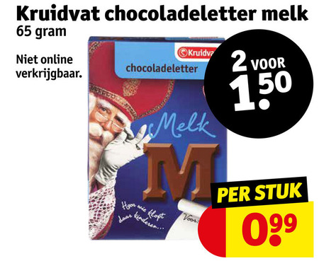 Kruidvat Huismerk   chocoladeletter folder aanbieding bij  Kruidvat - details