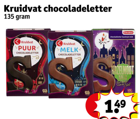 Kruidvat Huismerk   chocoladeletter folder aanbieding bij  Kruidvat - details