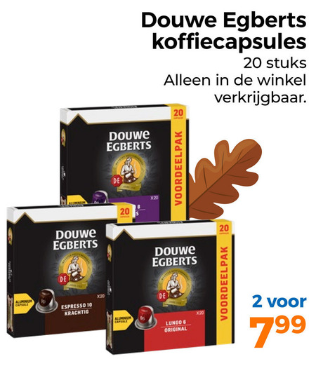 Douwe Egberts   koffiecups folder aanbieding bij  Trekpleister - details